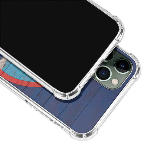 Guam Flag Dark Wood iPhone 12 Pro Max Clear Case